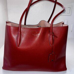 Kate Spade Large Eva Leather Tote - Chestnut Butter
